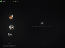WASAText messenger interface in motion